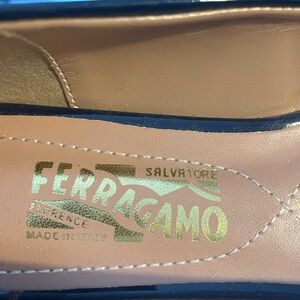 Salvatore Ferragamo Navy Leather Shoes